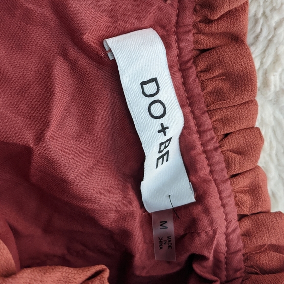 Tie front rust shorts - Picture 5 of 6